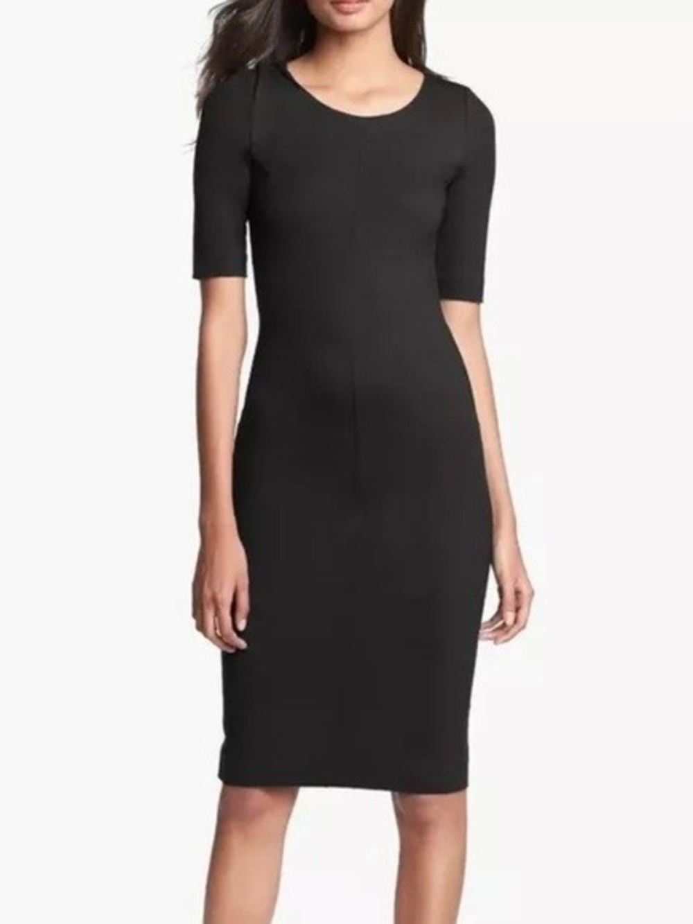 Diane von Furstenberg Raquel Scoop Dress Womens Small Black Bodycon Classic Used